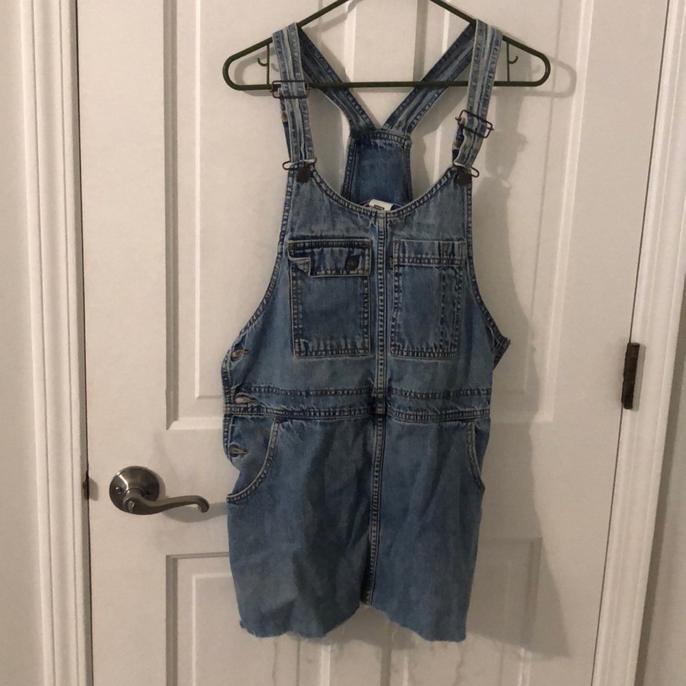 Vintage denim overall dress
